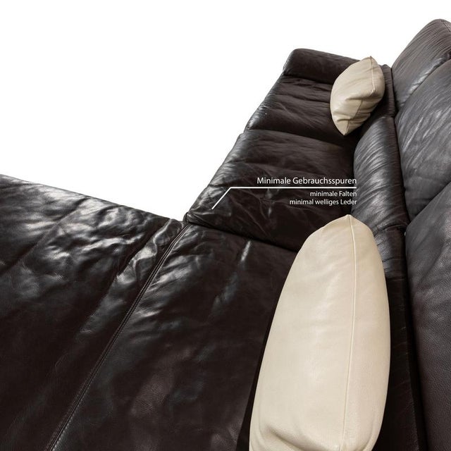 Leather Corner Sofa in Brown from Musterring For Sale - Image 6 of 13