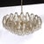 Modernist Hand-Blown Murano Smoked Glass Polyhedral Chandelier in Brass Fittings For Sale - Image 11 of 18