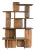 Strikingly carved of dark walnut finished walnut, this unique bookshelf from Noir features geometric shapes offset to...