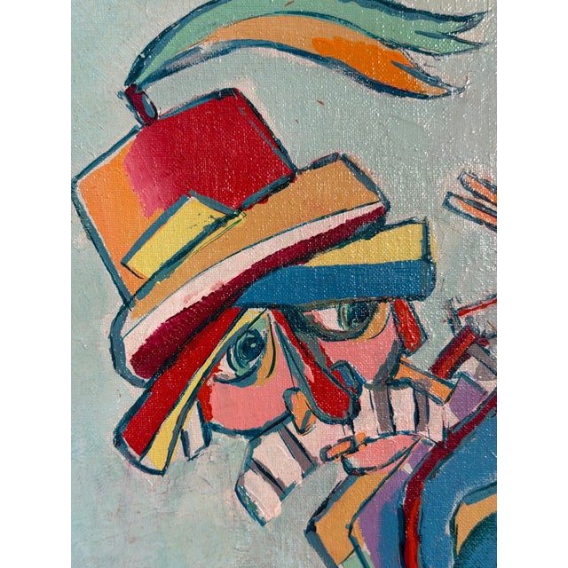 The Walking Shop Painting by Jovan Obican, Croatia 1970 For Sale In New York - Image 6 of 15