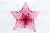 1960s Josef Hospodka Chribska Glassworks, Czech Pink Star Flower Footed Glass Dish For Sale - Image 5 of 9