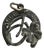 Vintage Sterling Silver "Good Luck" Lucky Charm Horse Shoe Pendant For Sale