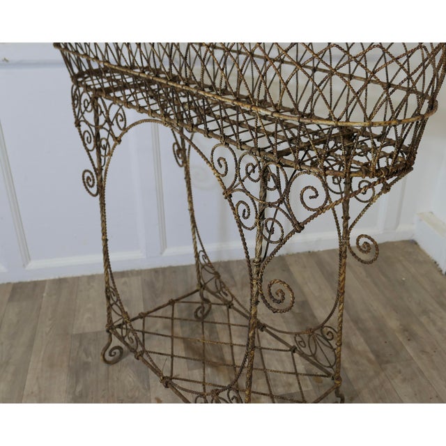 Regency Wire Work Plant Stand For Sale - Image 7 of 7