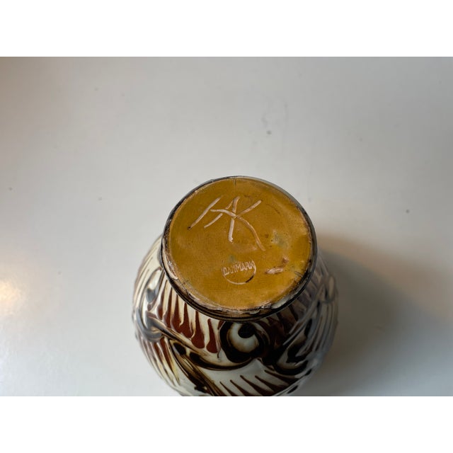 Art Deco Glazed Pottery Vase by Herman August Kähler, 1920s For Sale - Image 9 of 13