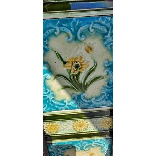 Antique Victorian Cast Iron Tiled Combination Fireplace Surround, 1899 For Sale - Image 18 of 18