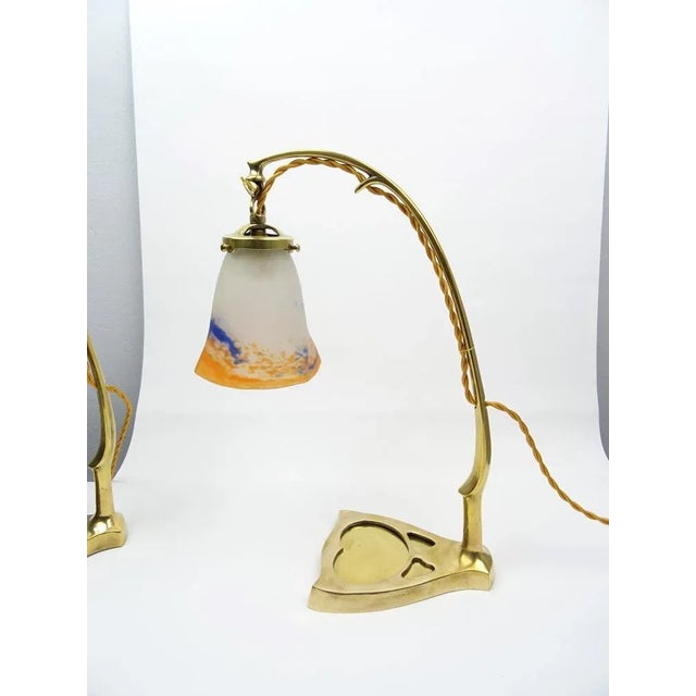 Art Nouveau Table Lamps by David Gueron, 1890s, Set of 2 For Sale - Image 11 of 13