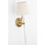 Visual Comfort Marie Flanigan for Visual Comfort Signature Abigail XL Sconce in Soft Brass and Clear Wavy Glass with Linen Shade For Sale - Image 4 of 10