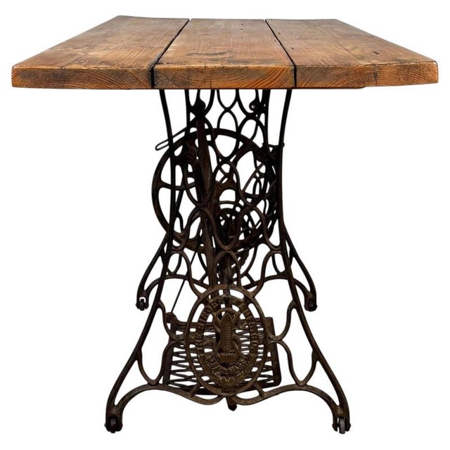 Vintage English Cast Iron Table, 1900s For Sale - Image 9 of 12