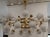 Metal Murano Art Glass and Brass Midcentury Chandelier For Sale - Image 7 of 11