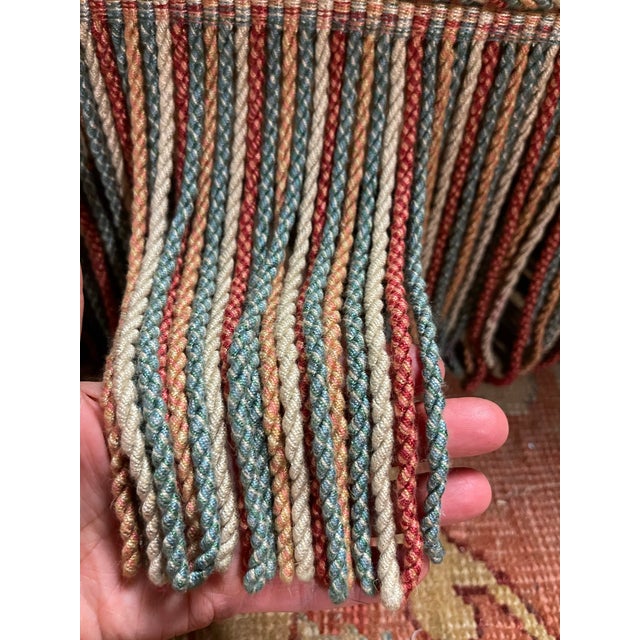 Textile Vintage Turkish Rug Footstool/Ottoman W/ Bullion Trim For Sale - Image 7 of 7