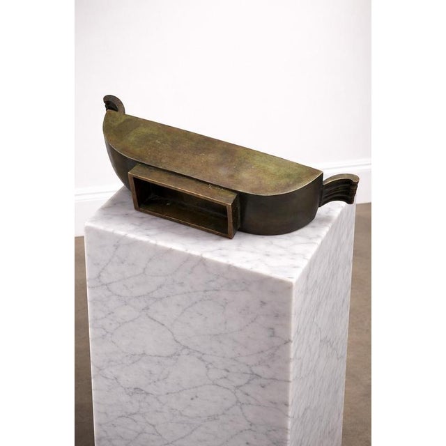 Metal Swedish Art Deco Bronze Jardinière attributed to Jacob Ängman for GAB, 1930s For Sale - Image 7 of 8