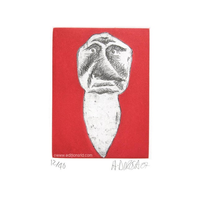 Hervé Di Rosa Teeth N°18 Original etching 40 copies numbered and signed on vélin de Rives 25 x 20 cm. Robert et Lydie...