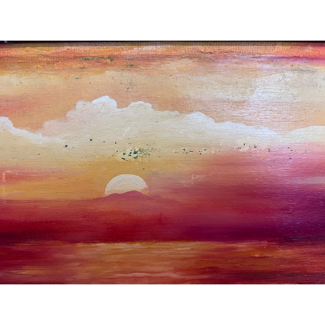 Sunset Contemplation – Original Oil Painting by Unknown Artist, Portrait For Sale In Jacksonville, FL - Image 6 of 10