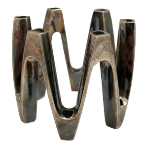 Vintage Modernist Silver-Plated Crown Candle Holder Designed by Jens Quistgaard for Dansk Designs France Ihq
