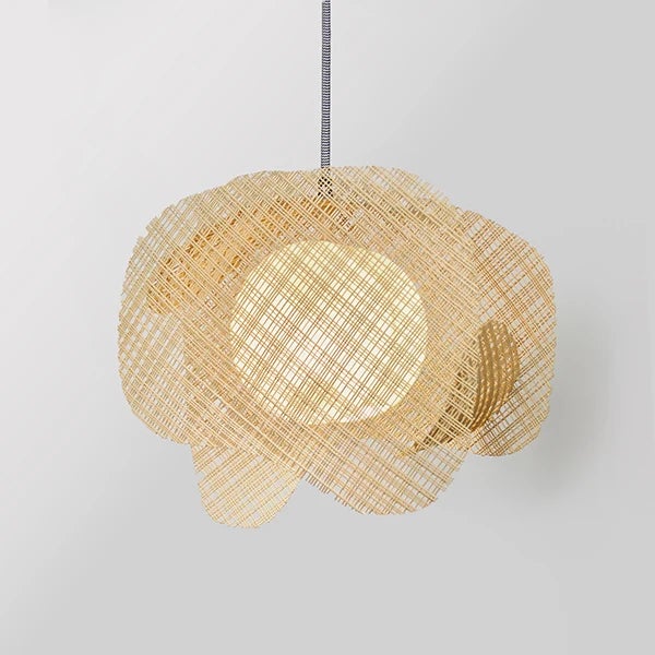 Oggetti Freeform by Oggetti Handwoven Pendant Light, Chocolate, Small For Sale - Image 4 of 11