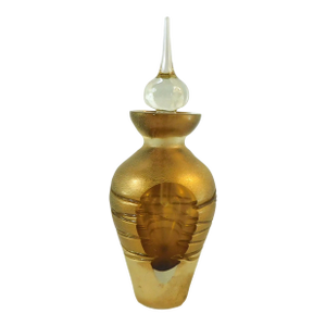 Gold Painted Perfume Bottle With Cut Away Window