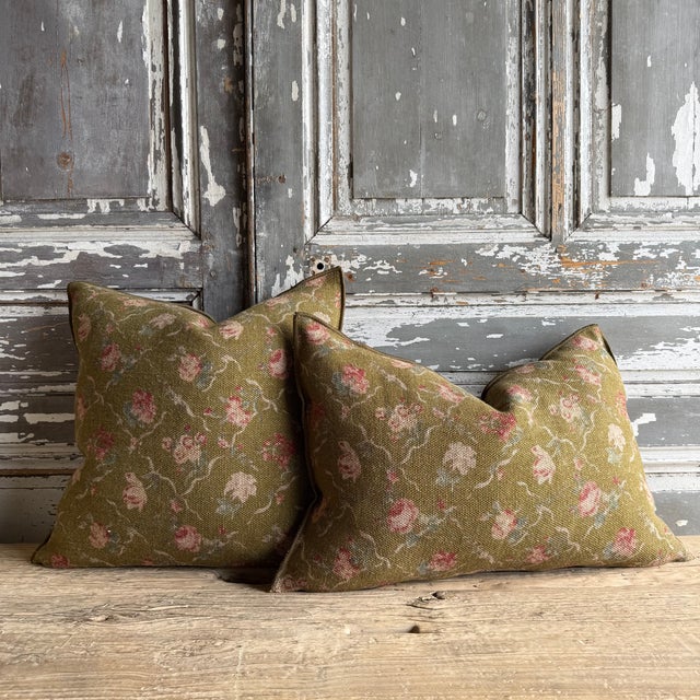 French Linen Accent – Jardin Bronze For Sale In Los Angeles - Image 6 of 6