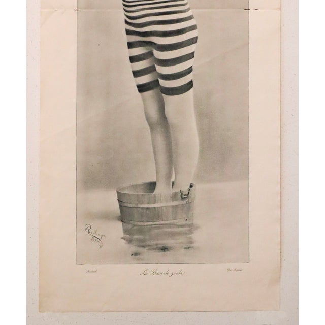 1898 French Belle Époque Photograph - Le Bain De Pieds (Footbath) by Reutlinfer (Recto/Verso) For Sale - Image 4 of 7