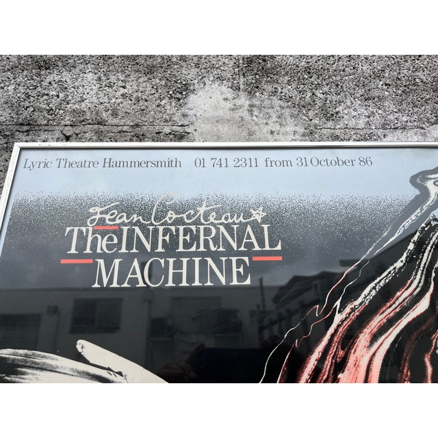Metal Vintage 1980s "The Infernal Machine" PLay Original Promotional Poster Authographed by Maggie Smith. For Sale - Image 7 of 15