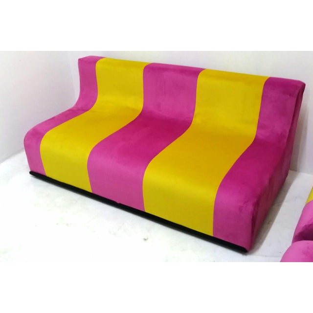Textile Living Room Set by Superstudio for Poltronova, 1966, Set of 3 For Sale - Image 7 of 11