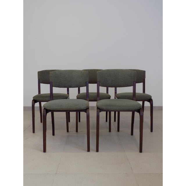 Chairs attributed to Gianfranco Frattini for Cantieri Carugati, 1960, Set of 5 For Sale - Image 6 of 6