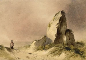 After Thomas Shotter Boys NWS, Figure by Rocks, Early 19th Century, Watercolour
