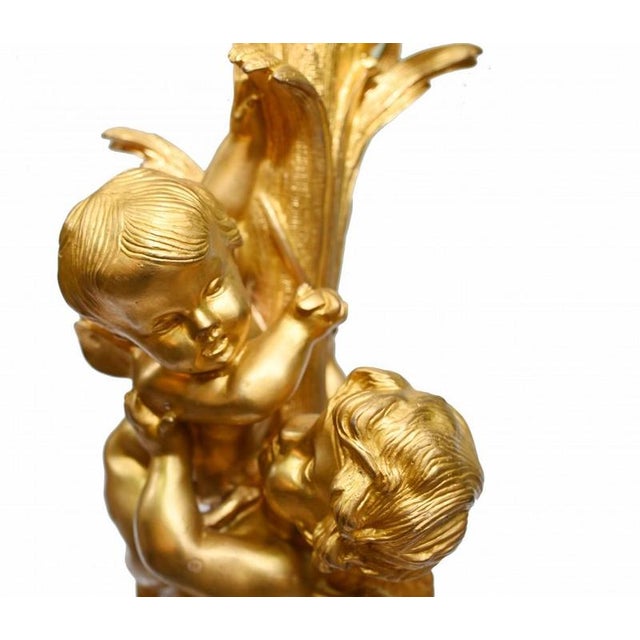 French Gilt Cherub Candelabras, 1880, Set of 2 For Sale - Image 3 of 8