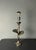 Mid-Century Modern Brass Silver Flower Lamp with Cocoon Fabric Shade, 1980s For Sale - Image 3 of 11