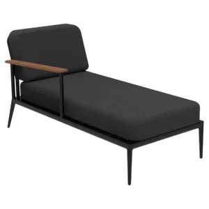 Nature Black Right Chaise Longue by Mowee