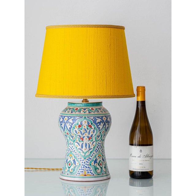 Spanish Hand-Painted Ceramic Table Lamp from Granada Pottery For Sale - Image 4 of 17