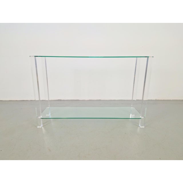 Postmodern Glass and Acrylic The Hague Console Table from Bor Design, 1990s For Sale - Image 3 of 11