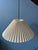 Textile Mid-Century Teak Fishing Rod Wall Lamp with Pleated Shade For Sale - Image 7 of 11