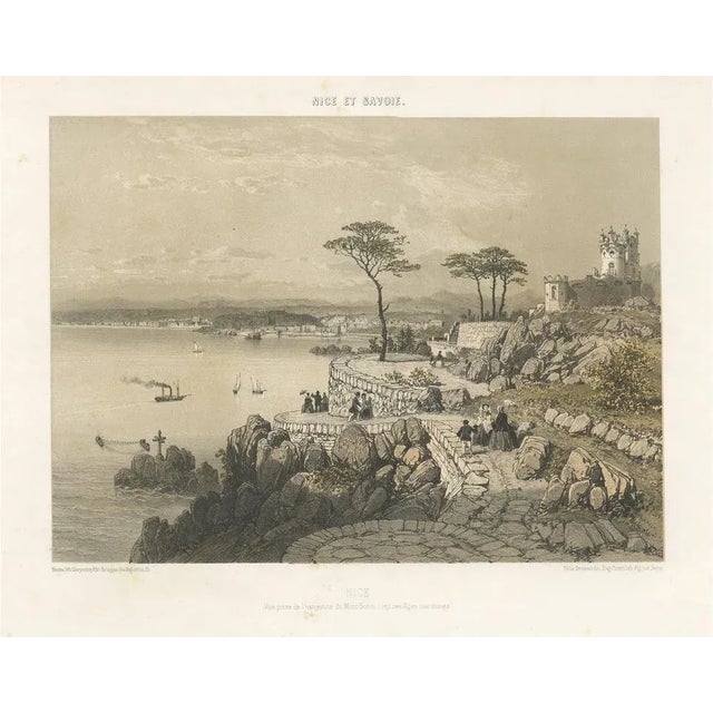 Benoist, Nice Near Mont Boron in France, 1865, Print For Sale - Image 6 of 6