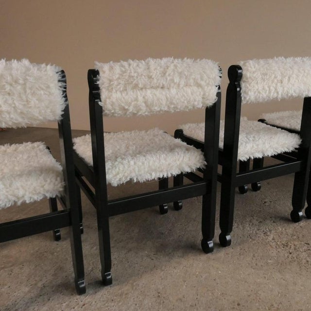 Fluffy Dining Chairs, 1980s, Set of 6 For Sale - Image 12 of 17