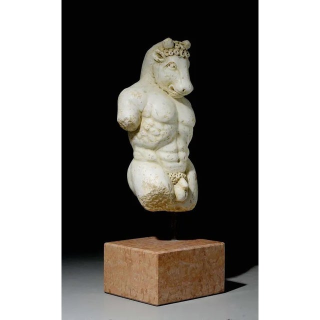 17th Century Baroque Marble Figure of the Minotaur, Italy, Set of 2 For Sale - Image 6 of 12