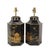 Chinoiserie Pair of 20th-Century Vintage Hand-Painted Chinoiserie Hexagonal Tole Tea Caddy Lamps For Sale - Image 3 of 11