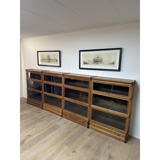 Brown Bookcase from Globe Wernicke, 1890s, Set of 12 For Sale - Image 8 of 8