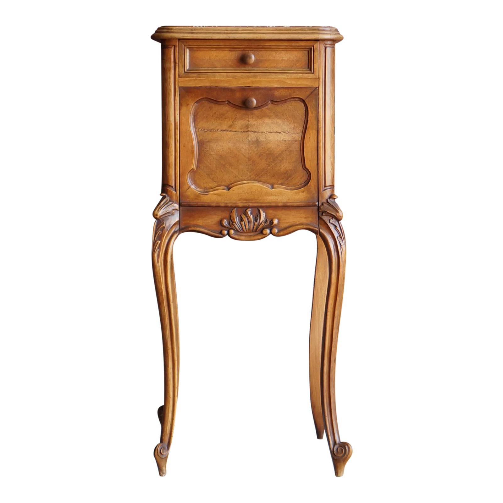 Early 20th Century Antique French Rococo Marble Top Nightstand Chairish