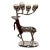 Vintage Polished Silver 10 Point Stag Deer Candelabra For Sale