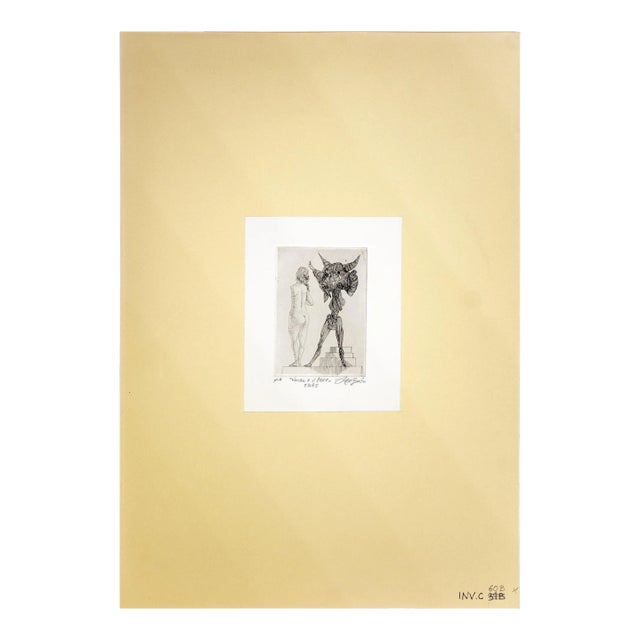 Leo Guida, Venus and the Bull, Etching, 1985 For Sale