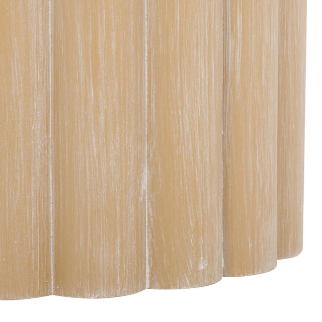 Early 21st Century Monka Round End Table in Bleached White For Sale - Image 5 of 7