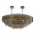 Modernist Hand-Blown Murano Glass 6-Tier Oblong Reeded Paneled Glass Chandelier For Sale