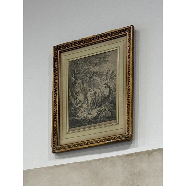 French Early 20th Century French Print - Framed For Sale - Image 3 of 3