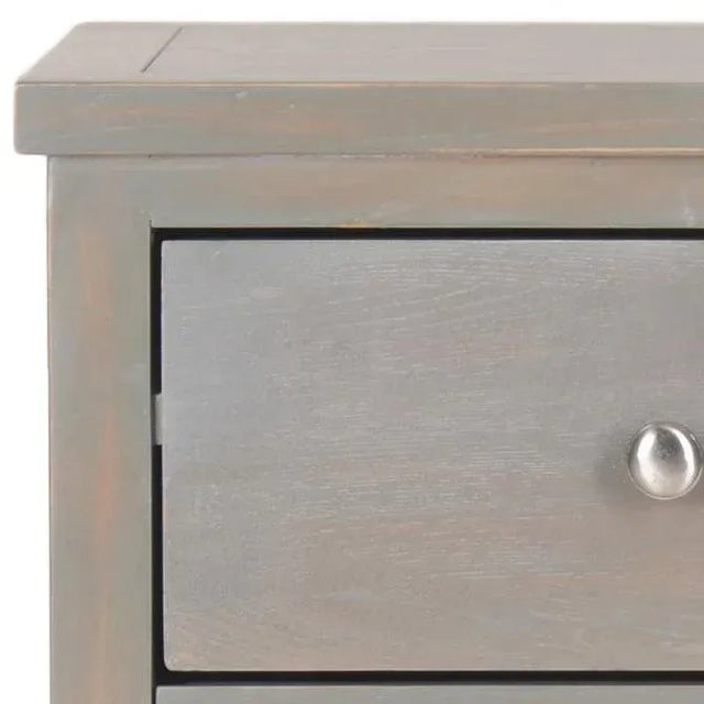 Modern Mitchell Nightstand With Storage Drawers in French Grey For Sale - Image 3 of 5