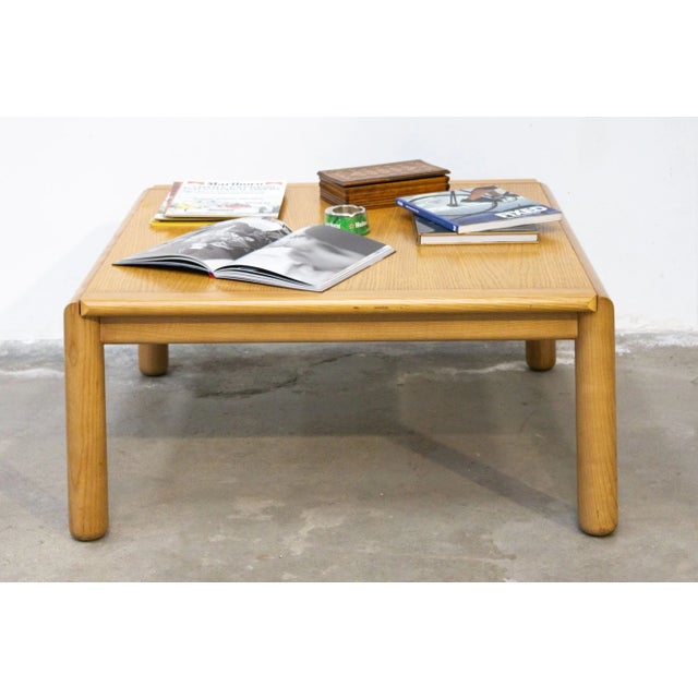 Square Coffee Table in Ash, 1980s For Sale - Image 4 of 8