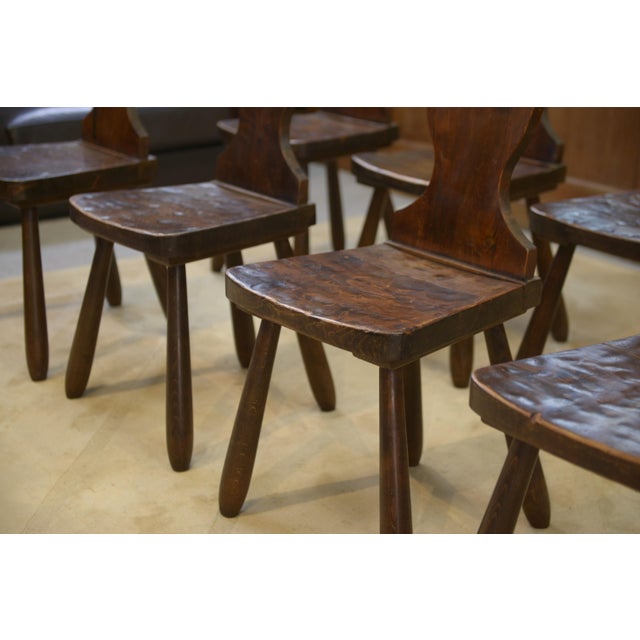 Vintage Monastery Chairs, 1950s, Set of 8 For Sale - Image 3 of 12