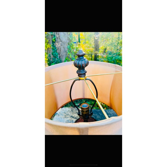 Mid Century Modern Lamp. Like a fine piece of antique furniture this lamp is solid and stunning