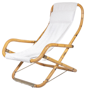 Folding Bamboo Deckchair, Italy, 1960s
