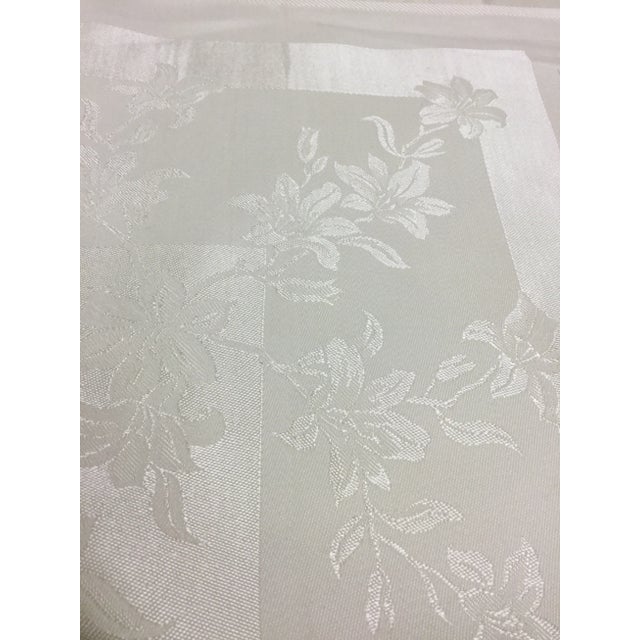 Textile Vintage Damask Cotton Silk Napkins - Set of 7 For Sale - Image 7 of 11