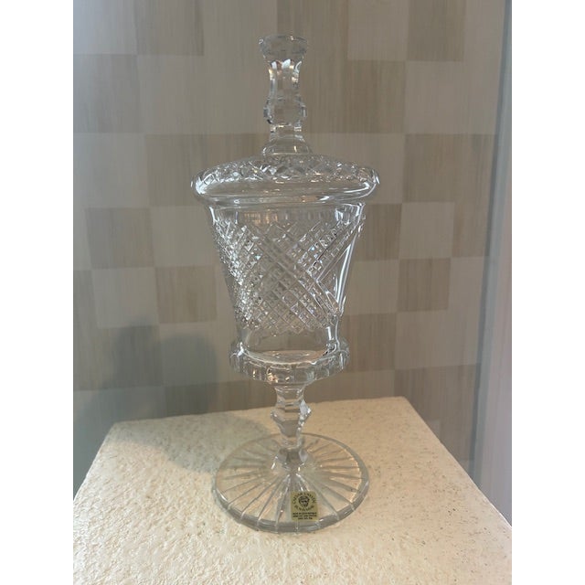 1990s 1990s Caesar Crystal Lead Crystal Apothecary Jar With Lid For Sale - Image 5 of 6